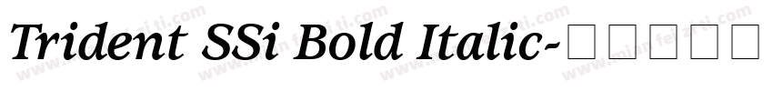 Trident SSi Bold Italic字体转换